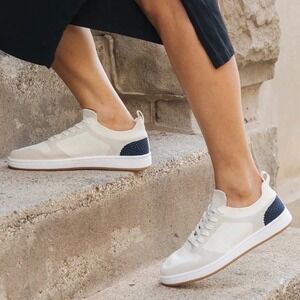 SUAVS 247 Cream Lace Up Sustainable Knit Sneakers Women's Size 11